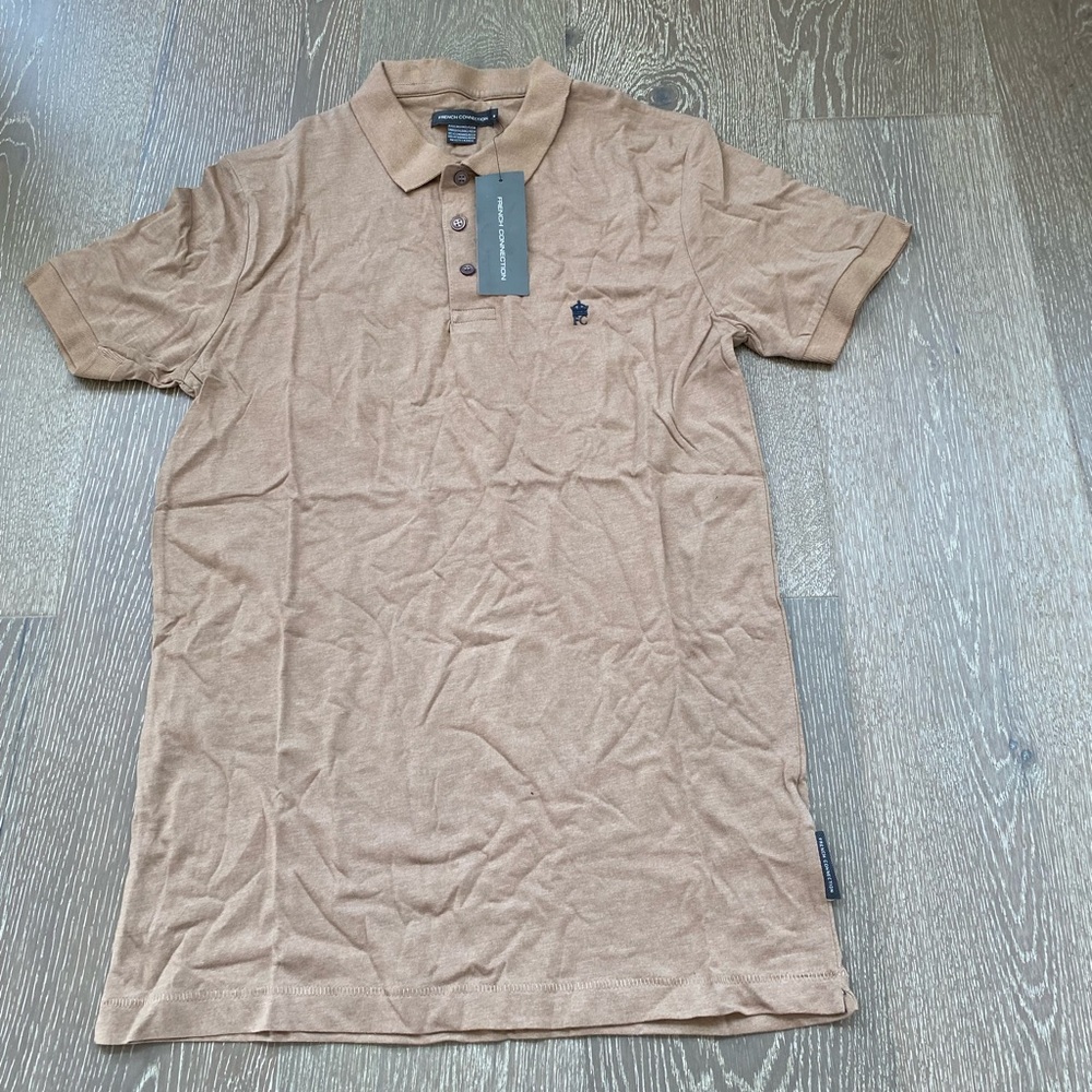 French Connection polo shirt in camel